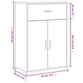 Miniatyrbilde 9 av 11: vidaXL Skjenk svart 60x30x84 cm konstruert tre