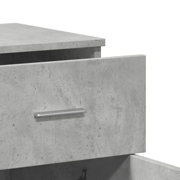 vidaXL Senkit 2 kpl betoninharmaa 79x38x80 cm tekninen puu