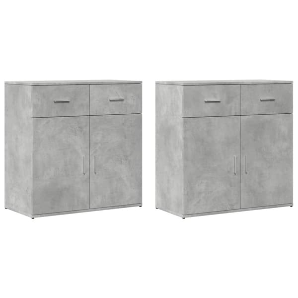 vidaXL Senkit 2 kpl betoninharmaa 79x38x80 cm tekninen puu