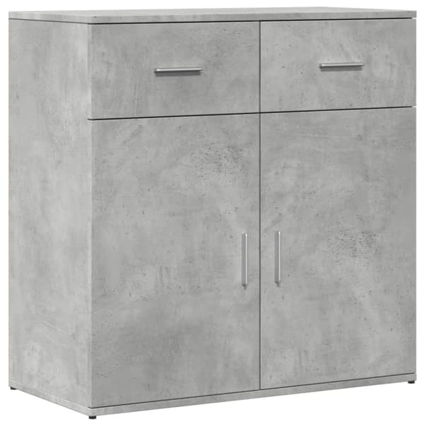 vidaXL skænk 79x38x80 cm konstrueret træ betongrå