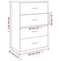 Miniatyrbilde 9 av 11: vidaXL Skjenk betonggrå 60x31x84 cm konstruert tre