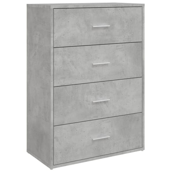 vidaXL Skjenk betonggrå 60x31x84 cm konstruert tre