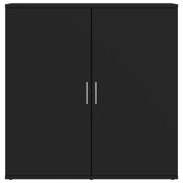 vidaXL skab 79x38x80 cm konstrueret træ sort