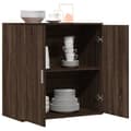 Pikkukuva 3 / 11: vidaXL Senkki ruskea tammi 79x38x80 cm tekninen puu