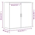 Pikkukuva 10 / 11: vidaXL Senkki ruskea tammi 79x38x80 cm tekninen puu