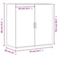 Pikkukuva 9 / 11: vidaXL Senkit 2 kpl betoninharmaa 79x38x80 cm tekninen puu