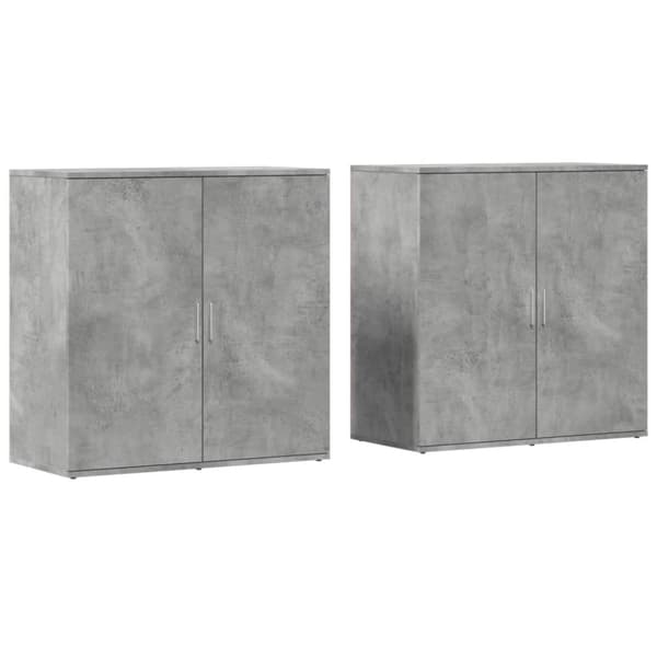 vidaXL Senkit 2 kpl betoninharmaa 79x38x80 cm tekninen puu