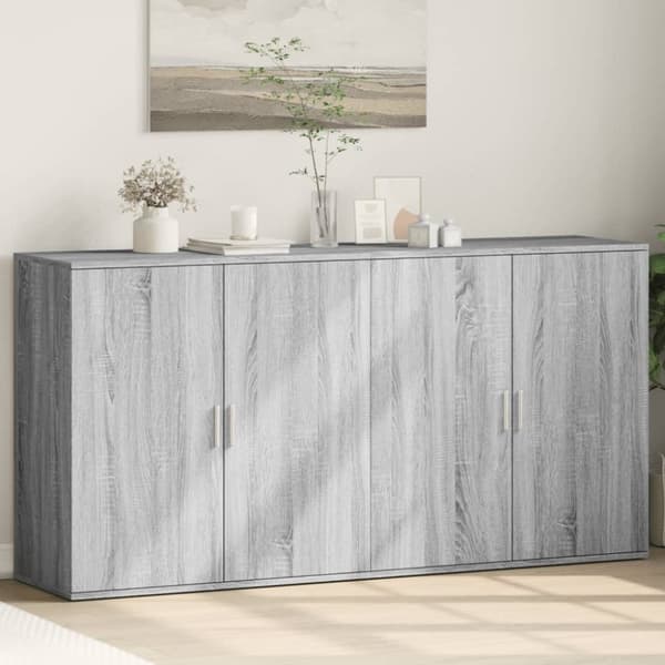 vidaXL Senkit 2 kpl harmaa Sonoma 79x38x80 cm tekninen puu