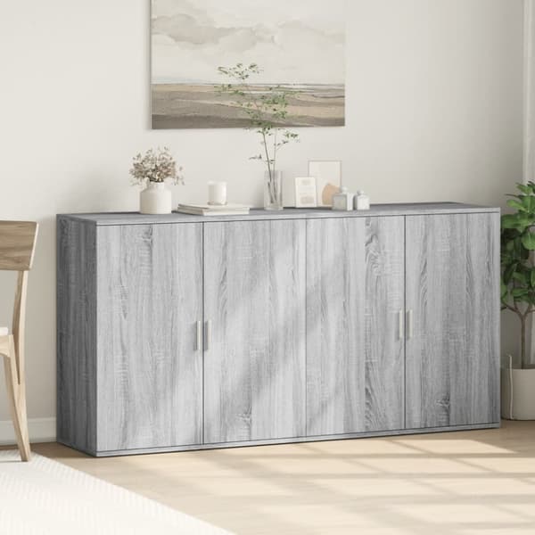 vidaXL Senkit 2 kpl harmaa Sonoma 79x38x80 cm tekninen puu