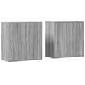 Pikkukuva 1 / 11: vidaXL Senkit 2 kpl harmaa Sonoma 79x38x80 cm tekninen puu