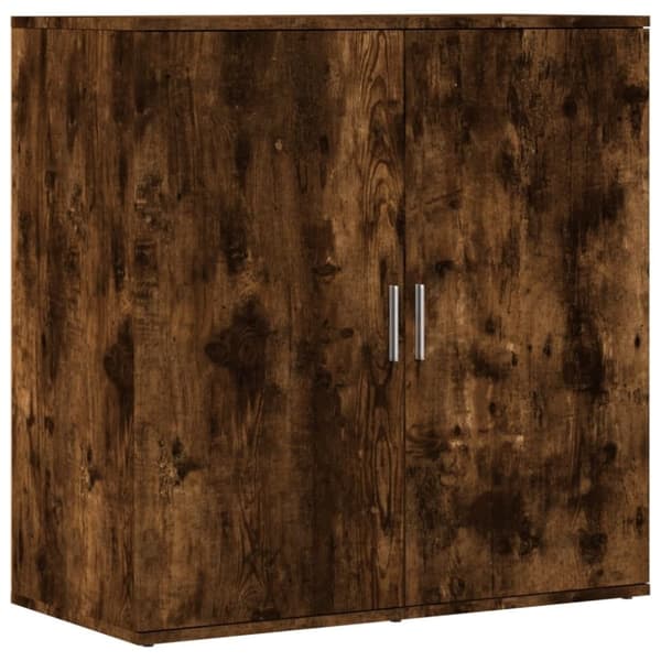 vidaXL Skänkar 2 st rökfärgad ek 79x38x80 cm konstruerat trä