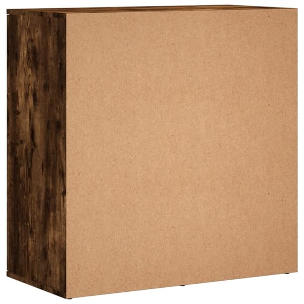 vidaXL Skänkar 2 st rökfärgad ek 79x38x80 cm konstruerat trä