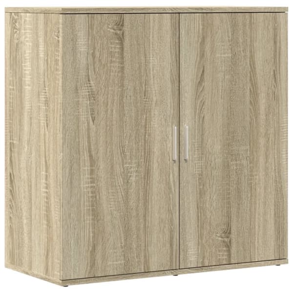 vidaXL skænke 2 stk. 79x38x80 cm konstrueret træ sonoma-eg