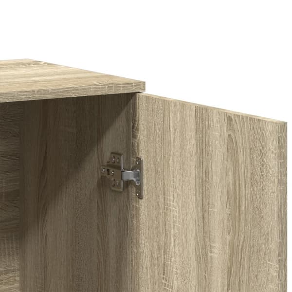 vidaXL skænke 2 stk. 79x38x80 cm konstrueret træ sonoma-eg