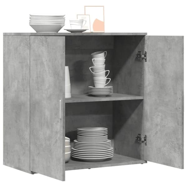 vidaXL skænk 79x38x80 cm konstrueret træ betongrå