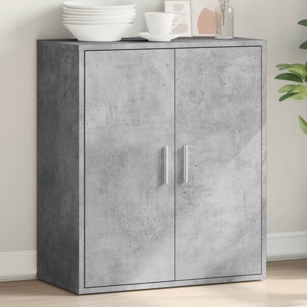 vidaXL skænk 79x38x80 cm konstrueret træ betongrå