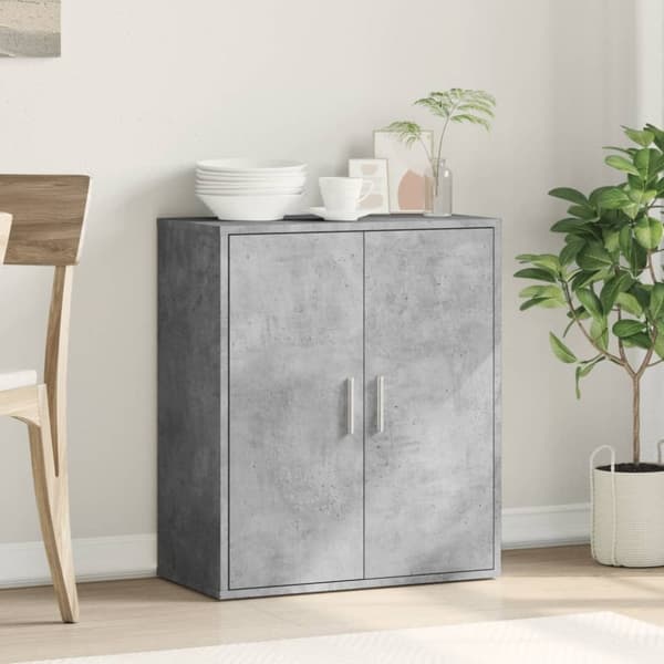 vidaXL skænk 79x38x80 cm konstrueret træ betongrå