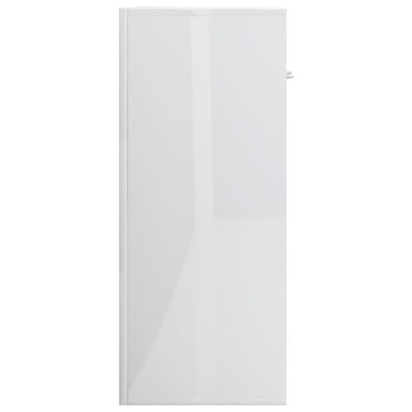 vidaXL skænk 60 x 30 x 75 cm spånplade hvid højglans -  Skænke