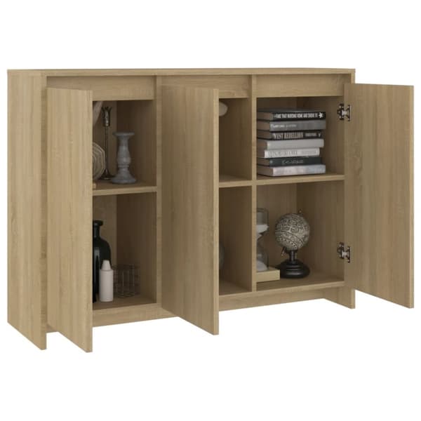 vidaXL Senkki Sonoma-tammi 102x33x75 cm tekninen puu -  Tarjoilupöydät & senkit