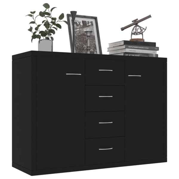 vidaXL Skänk svart 88x30x65 cm spånskiva - Skänkar & serveringsbord