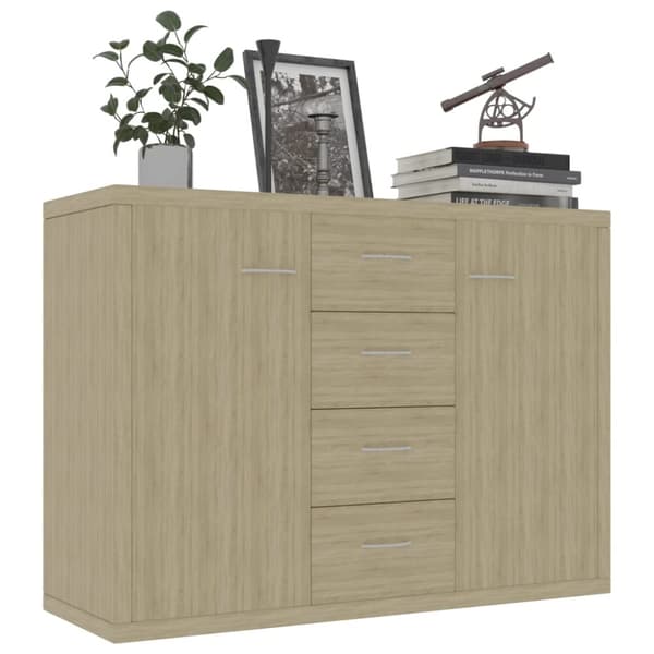 vidaXL skænk 88 x 30 x 65 cm spånplade sonoma-eg -  Skænke