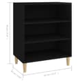 Miniatyrbillede 7 af 7: vidaXL skænk 57x35x70 cm spånplade sort -  Skænke