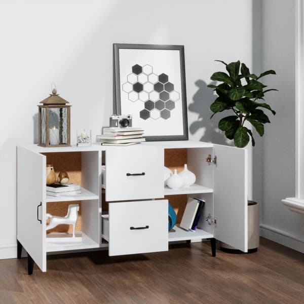 vidaXL skænk 100x36x60 cm konstrueret træ hvid -  Skænke
