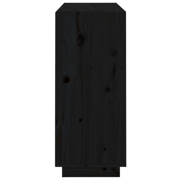 vidaXL skænk 104,5x34x80 cm massivt fyrretræ sort -  Skænke