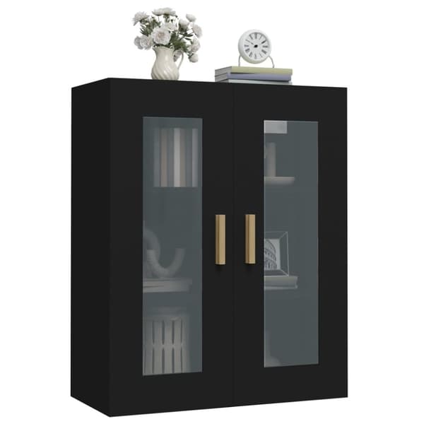 vidaXL vægskab 69,5x34x90 cm sort -  Skænke