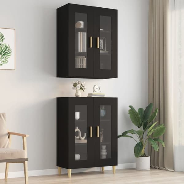 vidaXL vægskab 69,5x34x90 cm sort -  Skænke