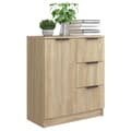 Pikkukuva 8 / 11: vidaXL Senkki Sonoma-tammi 60x30x70 cm tekninen puu -  Tarjoilupöydät & senkit