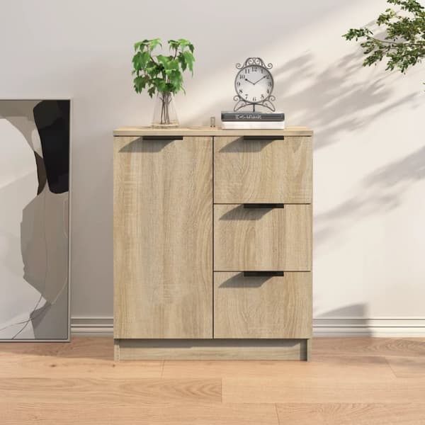 vidaXL Senkki Sonoma-tammi 60x30x70 cm tekninen puu -  Tarjoilupöydät & senkit