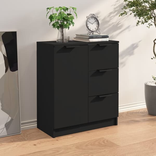 vidaXL skænk 60x30x70 cm konstrueret træ sort - Skænke