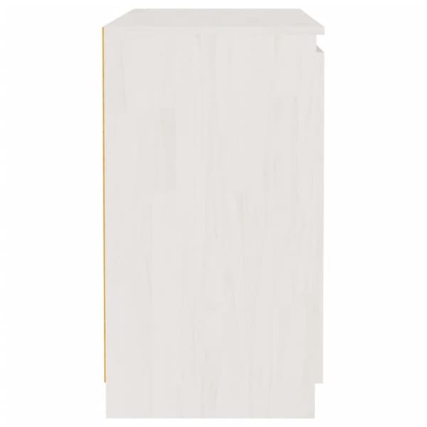 vidaXL Senkki valkoinen 60x36x65 cm täysi mänty - Tarjoilupöydät & senkit