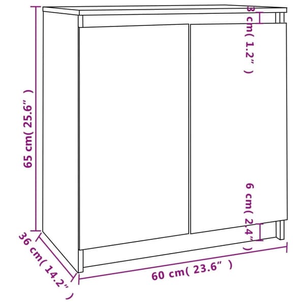 vidaXL Senkki valkoinen 60x36x65 cm täysi mänty - Tarjoilupöydät & senkit