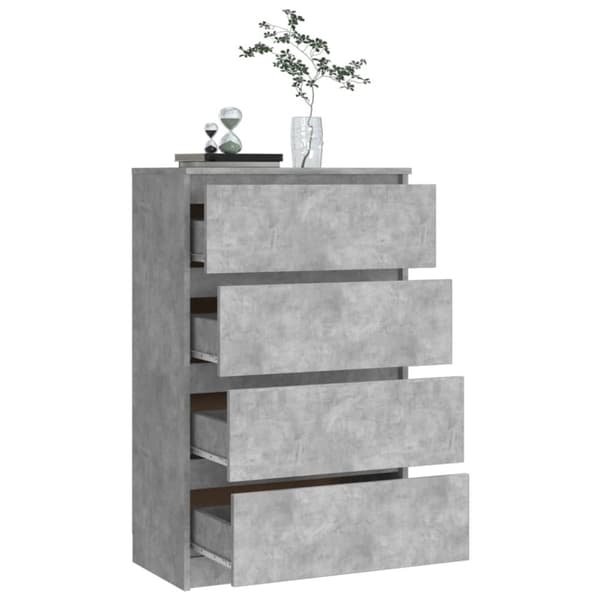 vidaXL Byrå betonggrå 60x35x98,5 cm konstruerat trä -  Skänkar & serveringsbord