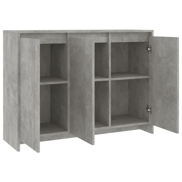 vidaXL Senkki betoninharmaa 102x33x75 cm lastulevy - Tarjoilupöydät & senkit