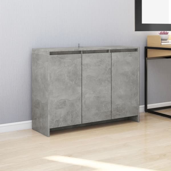 vidaXL Senkki betoninharmaa 102x33x75 cm lastulevy - Tarjoilupöydät & senkit