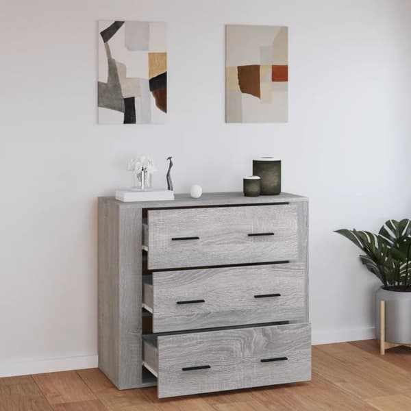 vidaXL skænk 80x33x70 cm konstrueret træ grå sonoma-eg -  Skænke