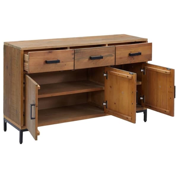 vidaXL skænk 110x35x70 cm massivt fyrretræ brun - Skænke