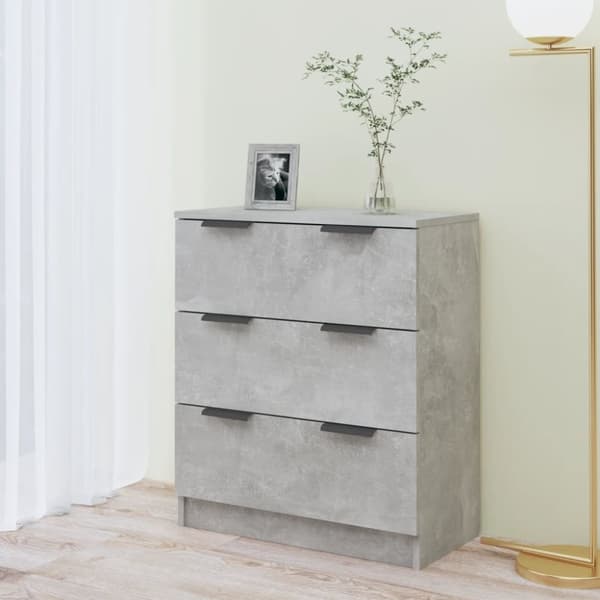 vidaXL Byrå betonggrå 60x30x70 cm konstruerat trä -  Skänkar & serveringsbord
