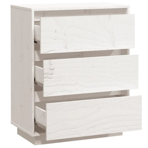 vidaXL Skänk vit 60x34x75 cm massiv furu -  Skänkar & serveringsbord