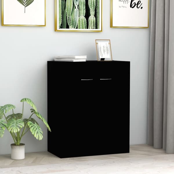 vidaXL Skänk svart 60x30x75 cm spånskiva - Skänkar & serveringsbord