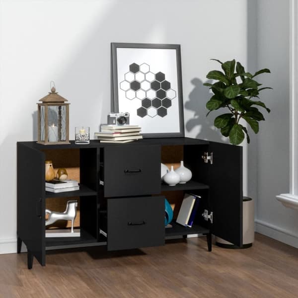 vidaXL Skänk svart 100x36x60 cm konstruerat trä - Skänkar & serveringsbord