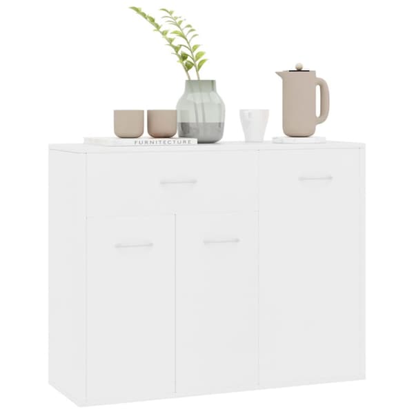 vidaXL Senkki valkoinen 88x30x70 cm tekninen puu -  Tarjoilupöydät & senkit