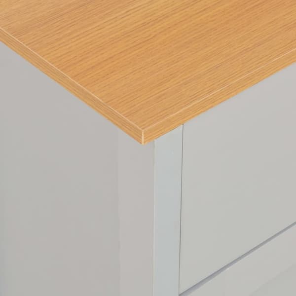 vidaXL Senkki harmaa 112x35x81 cm -  Tarjoilupöydät & senkit