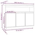 Miniatyrbild 11 av 11: vidaXL Skänk 104,5x34x80 cm massiv furu -  Skänkar & serveringsbord