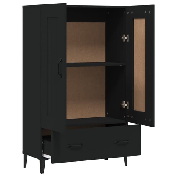vidaXL skab 70x31x115 cm konstrueret træ sort -  Skænke