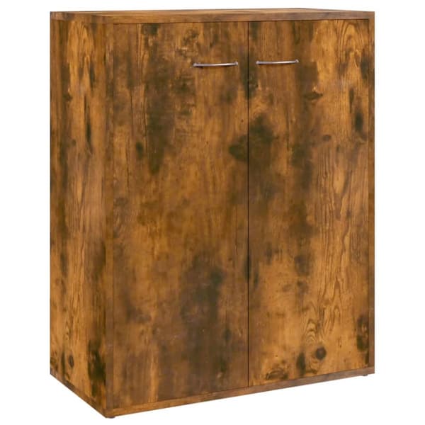 vidaXL Senkki savutammi 60x30x75 cm tekninen puu - Tarjoilupöydät & senkit