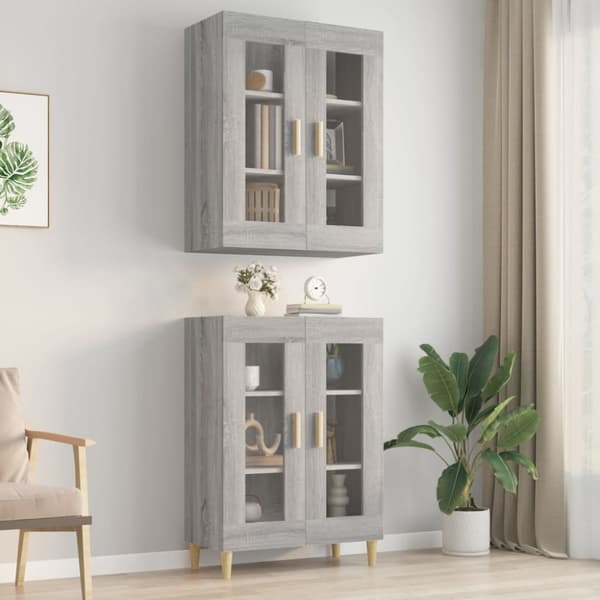 vidaXL vægskab 69,5x34x90 cm grå sonoma-eg -  Skænke